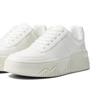 Steve Madden Sonic White Platform Sneakers Flats Shoes Multi Size New